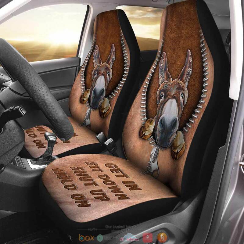 Donkeys_Get_In_Sit_Down_Shut_Up_Hold_On_Car_Seat_cover