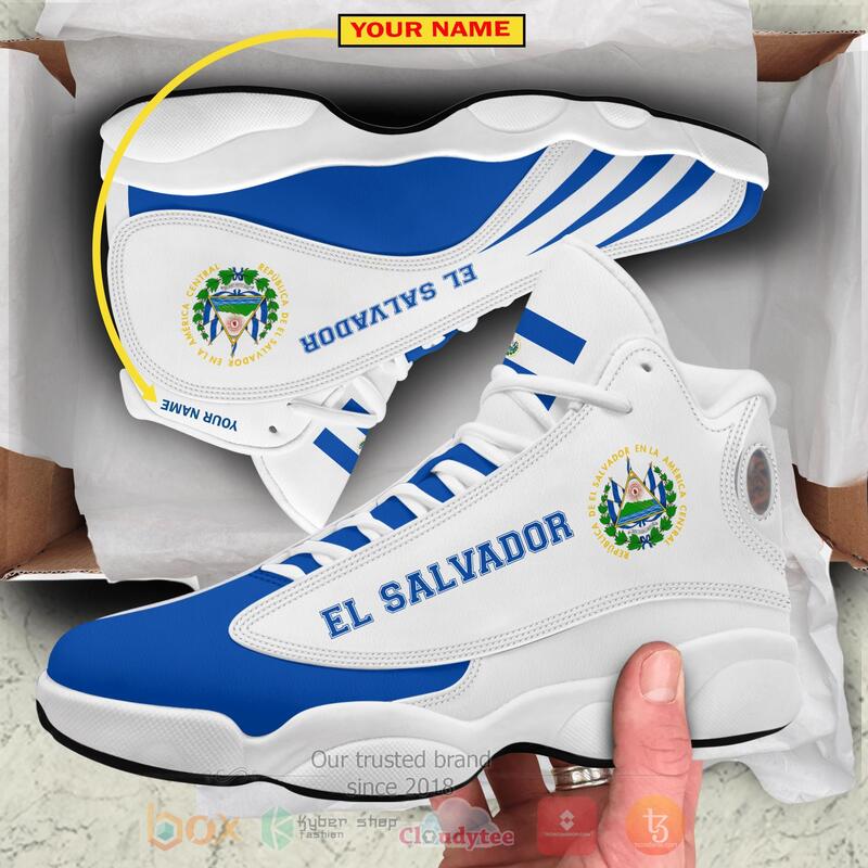 El_Salvador_Personalized_Air_Jordan_13_Shoes