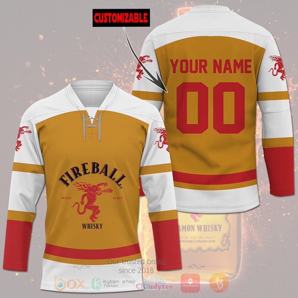 Fireball_Cinnamon_Whisky_Personalized_Hockey_Jersey