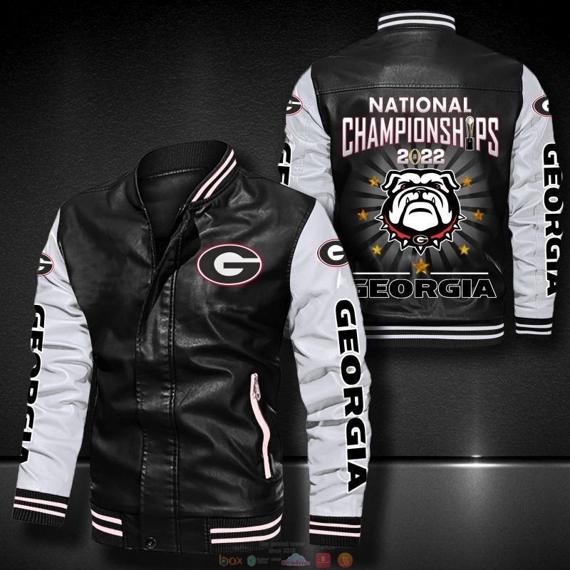 Georgia_Bulldog_National_Championship_2022_Bomber_leather_jacket