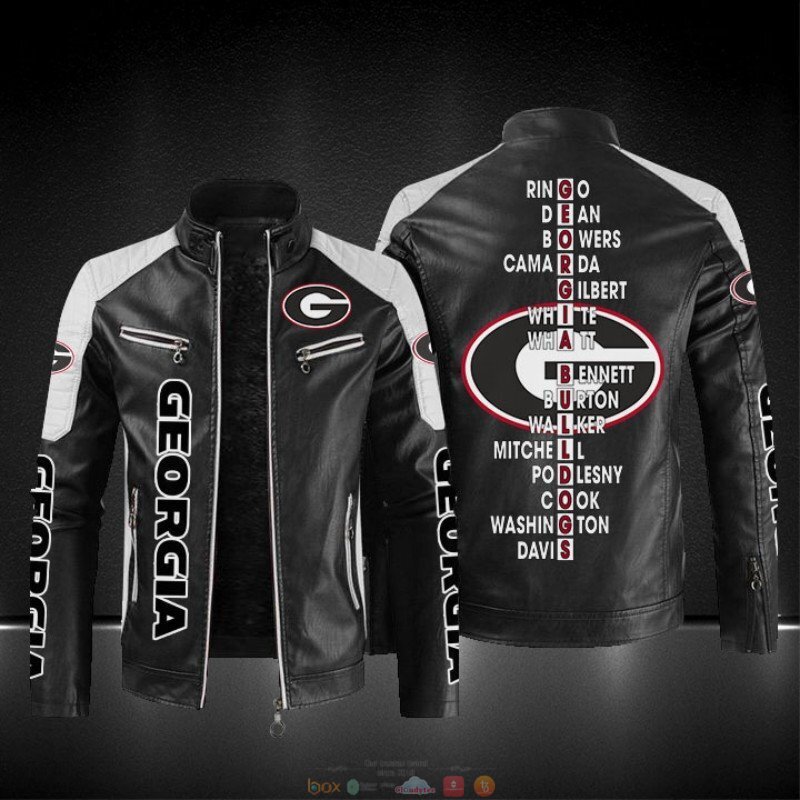 Georgia_Bulldog_players_name_block_leather_jacket