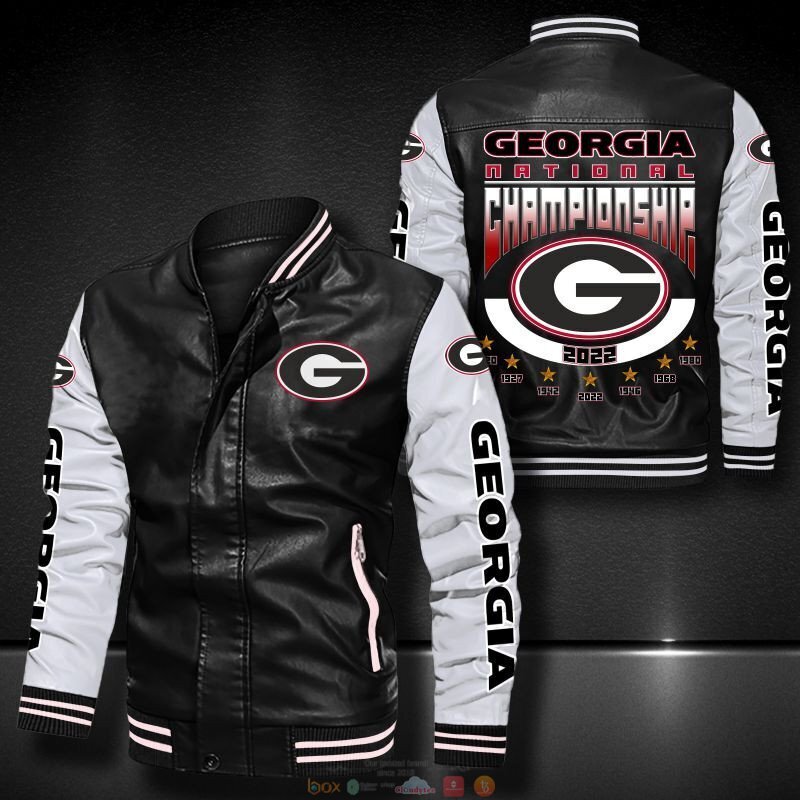 Georgia_National_Championship_2022_Bomber_leather_jacket