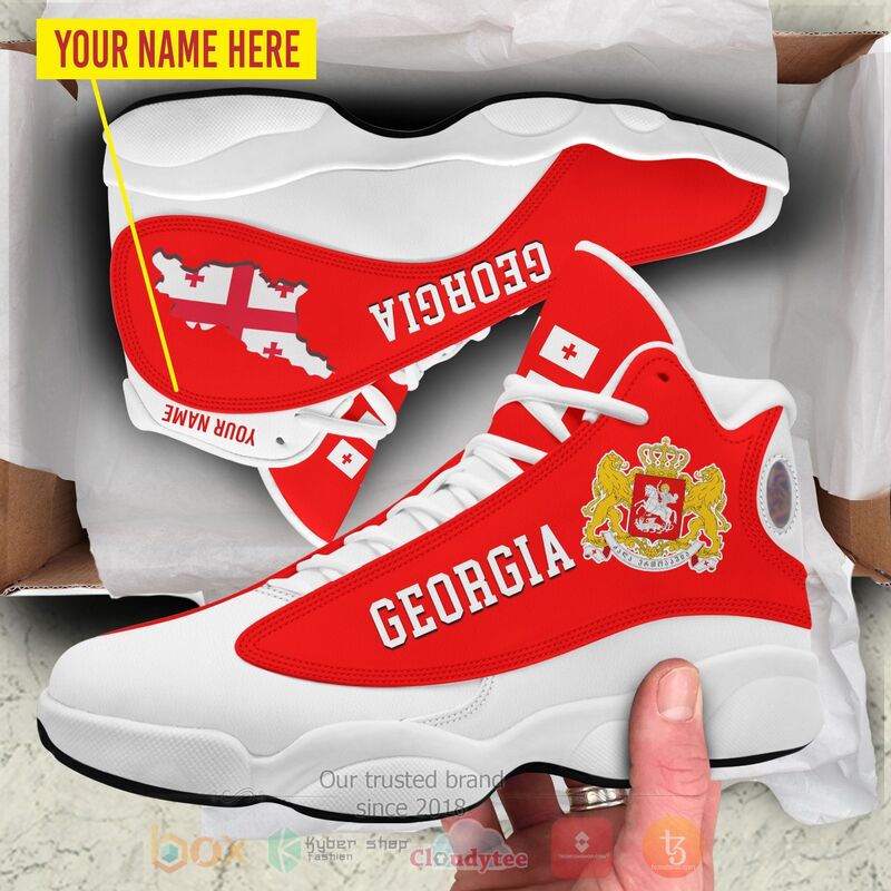 Georgia_Personalized_Red_Air_Jordan_13_Shoes
