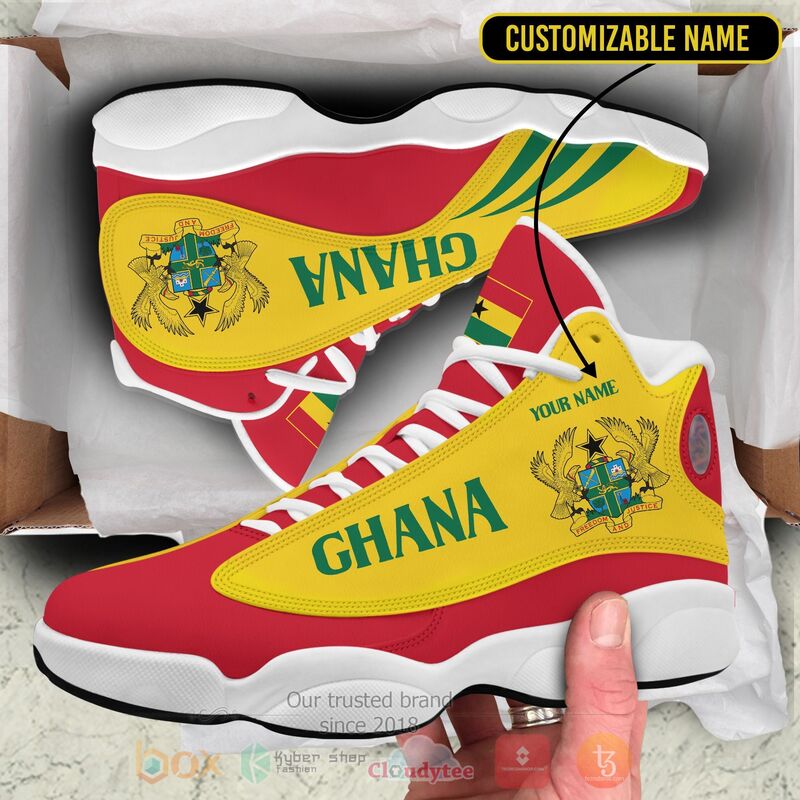 Ghana_Personalized_Air_Jordan_13_Shoes