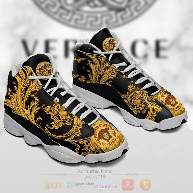 Gianni_Versace_Barocco_Flowers_Black_Air_Jordan_13_Shoes