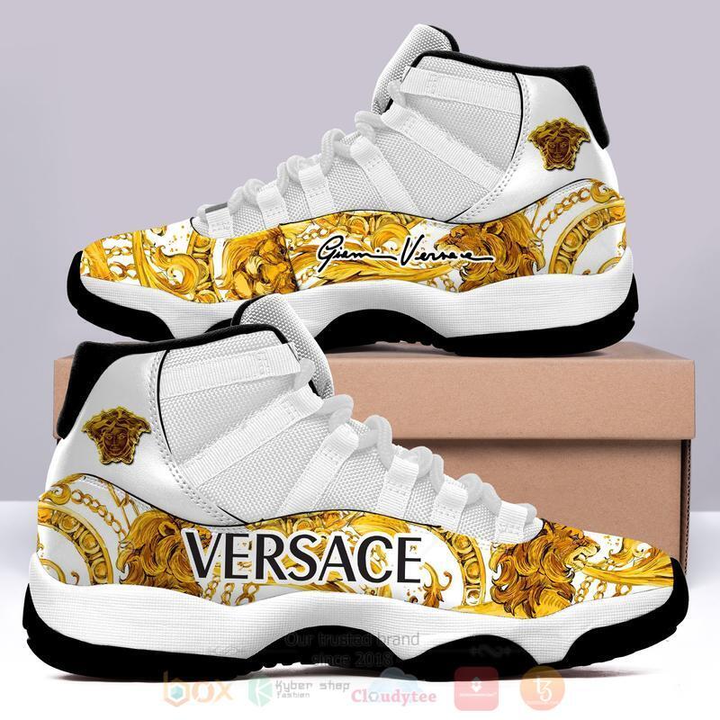 Gianni_Versace_S.r.l._Barocco_Flowers_White_Air_Jordan_11_Shoes