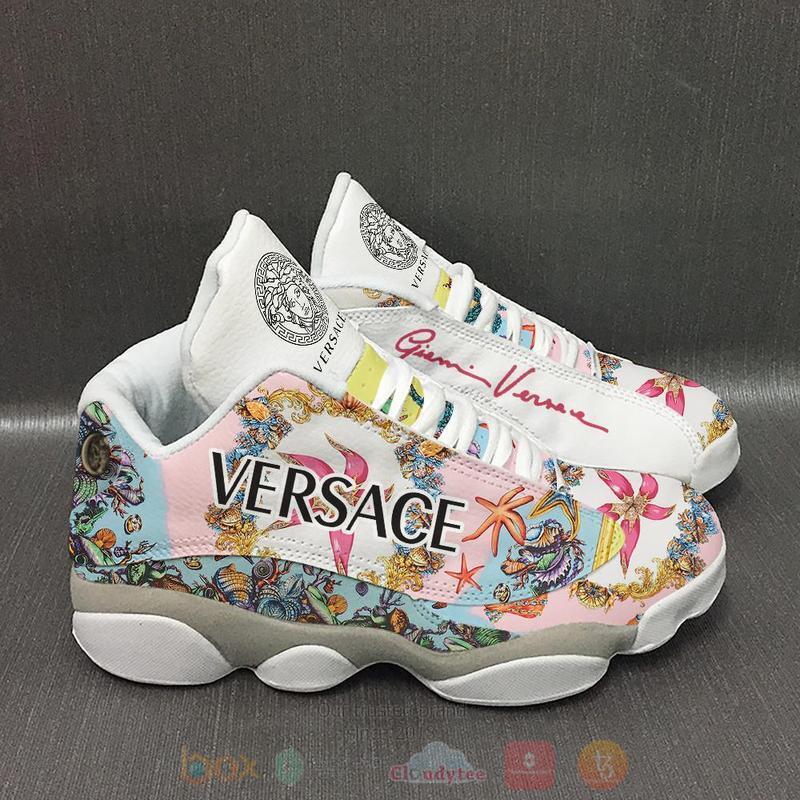Gianni_Versace_Versace_Colorful_Flowers_Air_Jordan_13_Shoes