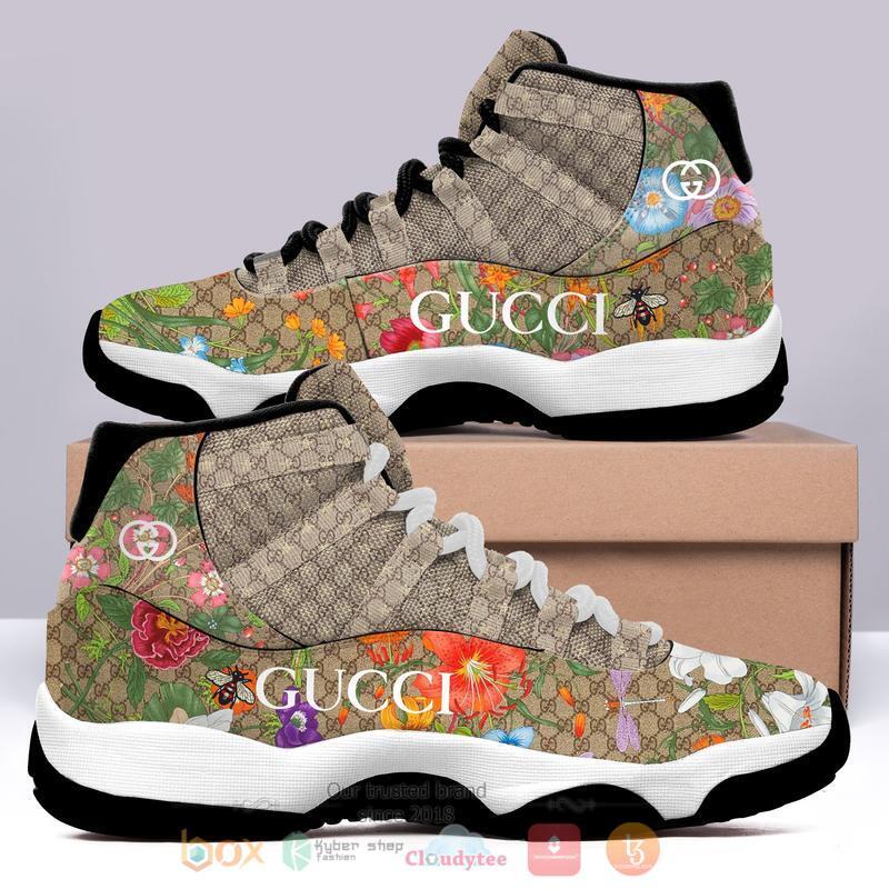 Gucci_Bee_and_Flower_Multicolor_Air_Jordan_11_Shoes