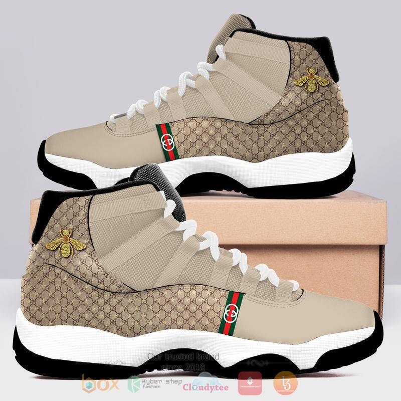 Gucci_Gold_Bee_Air_Jordan_11_Shoes