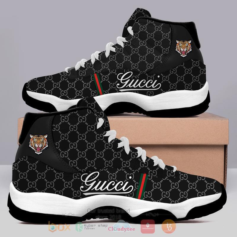Gucci_Tiger_Black_Air_Jordan_11_Shoes