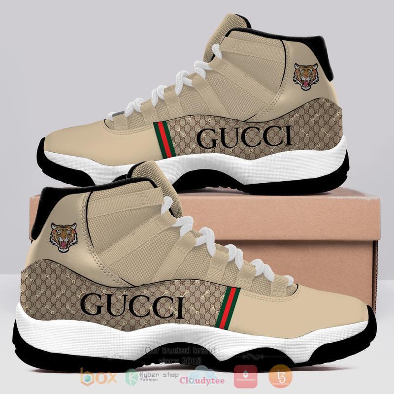 Gucci_Tiger_Brown_Air_Jordan_11_Shoes