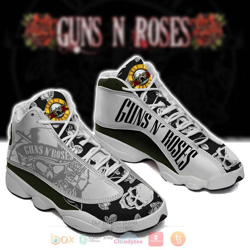 Guns_N_Roses_Black_White_Air_Jordan_13_Shoes
