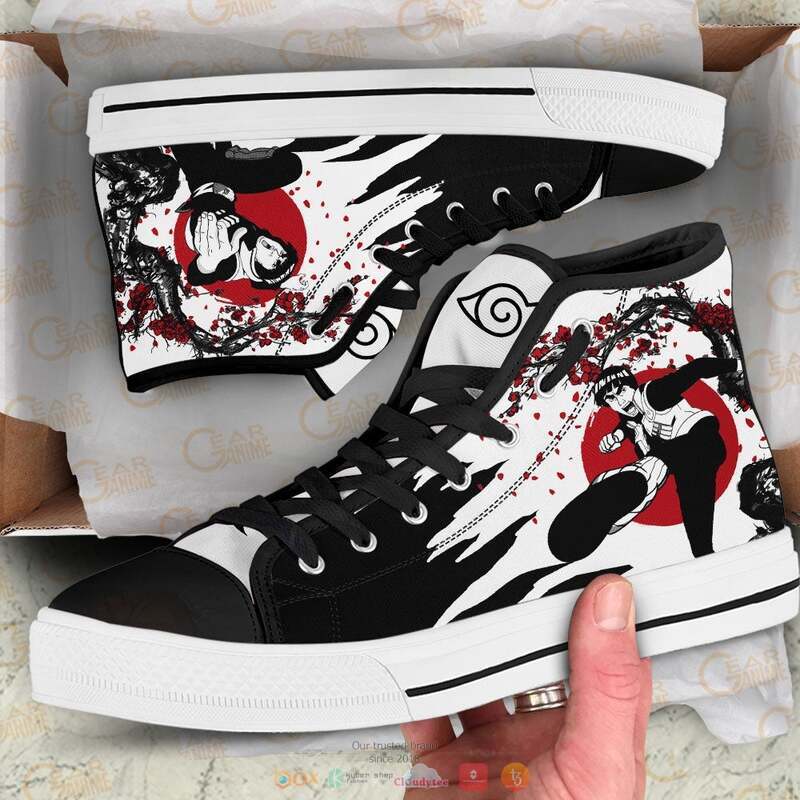 Guy_Might_Anime_Naruto_canvas_high_top_shoes_1