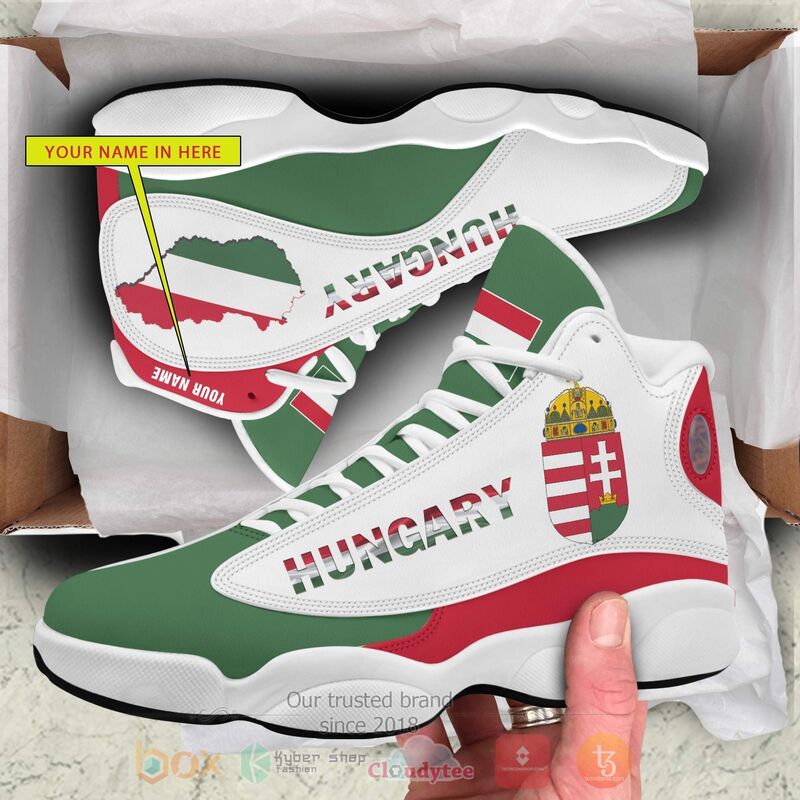 Hungary_Personalized_White_Air_Jordan_13_Shoes