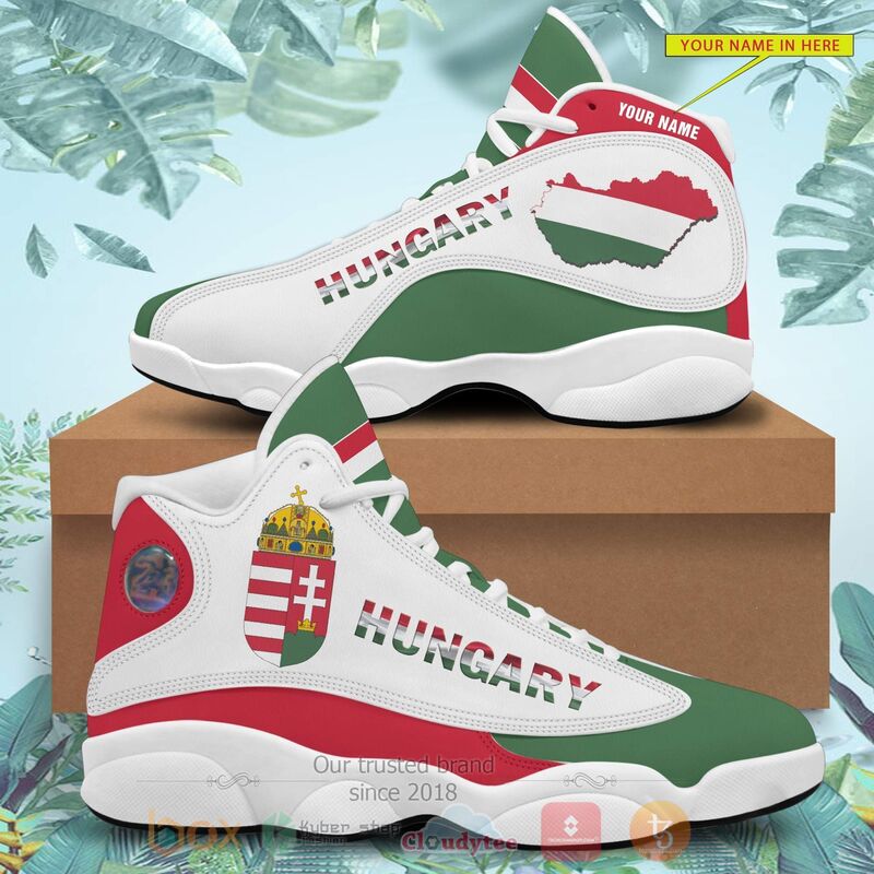 Hungary_Personalized_White_Air_Jordan_13_Shoes_1