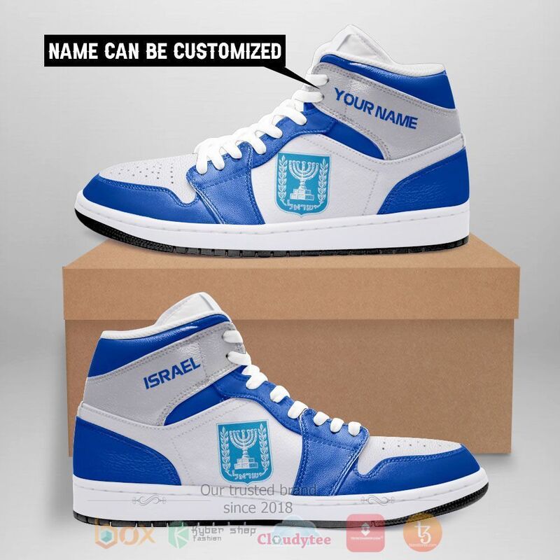 Israel_Personalized_Air_Jordan_High_Top_Sneakers