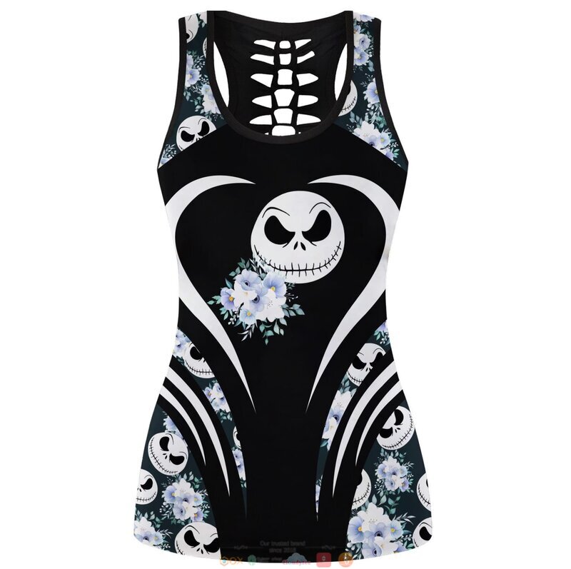 Jack_Skellington_flowers_hollow_tank_top_leggings_1