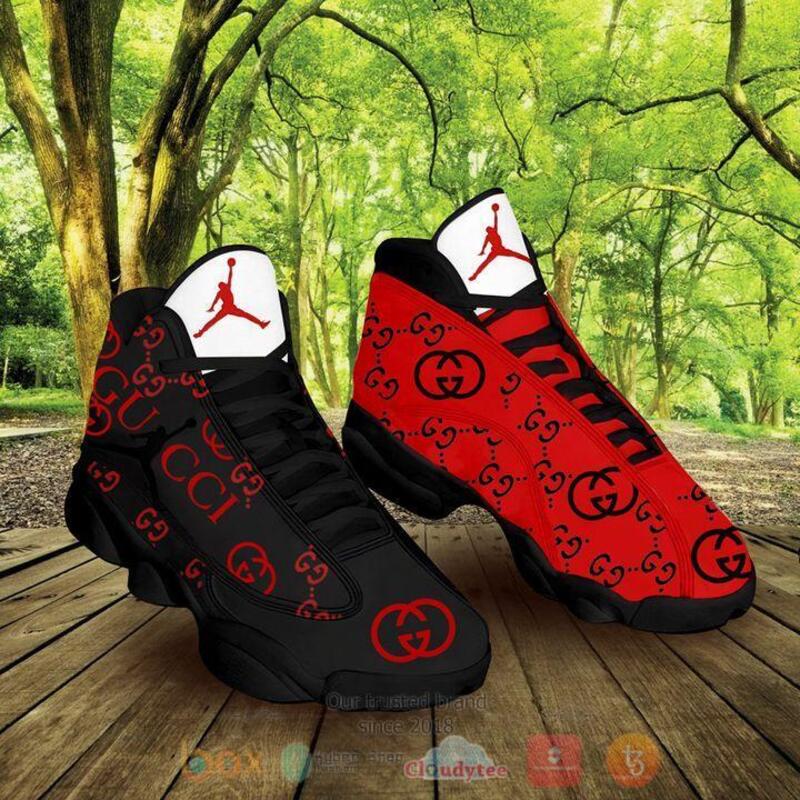 Jumpman_Red_Gucci_Air_Jordan_13_Shoes