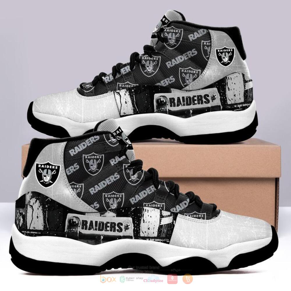 Las_Vegas_Raiders_NFL_black_Air_Jordan_11_shoes