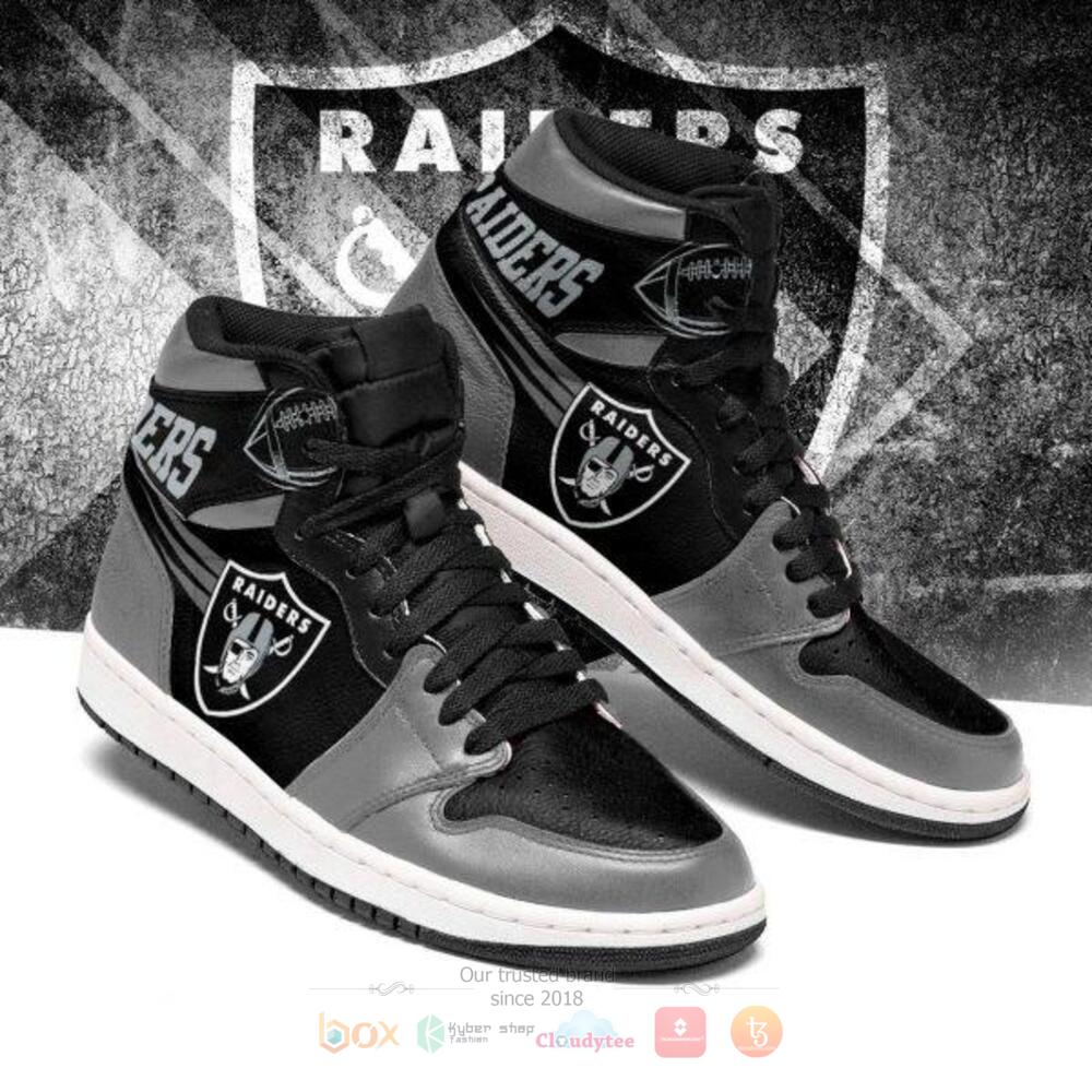 Las_Vegas_Raiders_NFL_grey_black_Air_Jordan_high_top_shoes