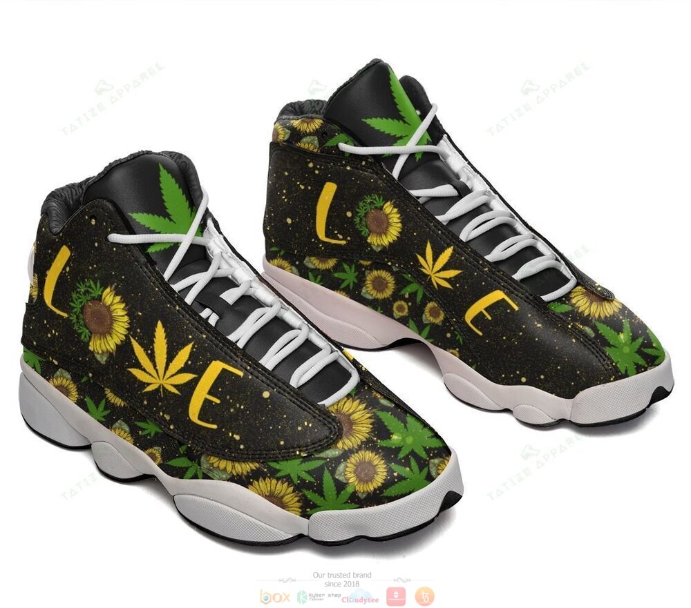 Love_Weed_Sunflower_Air_Jordan_13_shoes