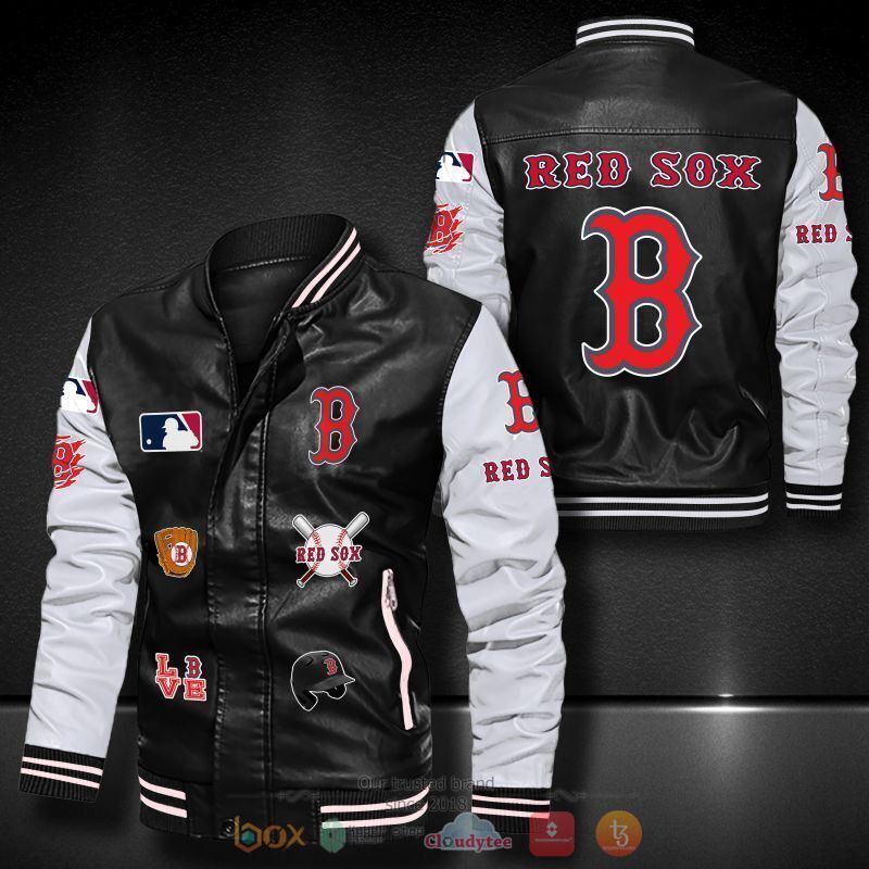 MLB_Boston_Red_Sox_logo_team_Bomber_leather_jacket