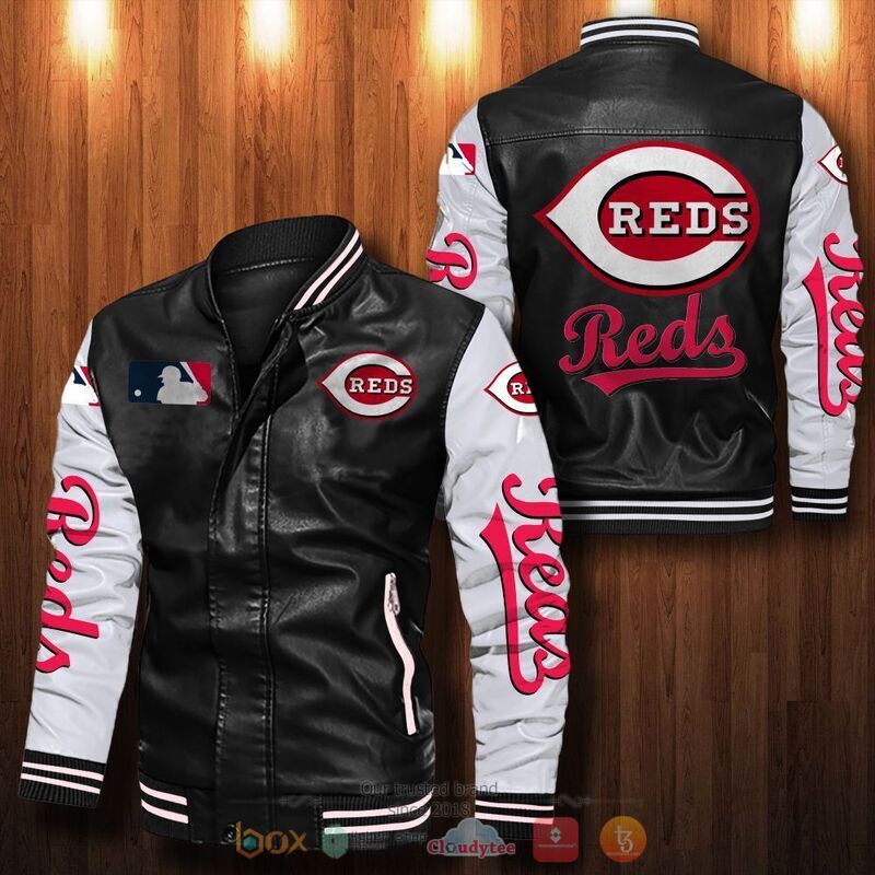 MLB_Cincinnati_Reds_Bomber_leather_jacket