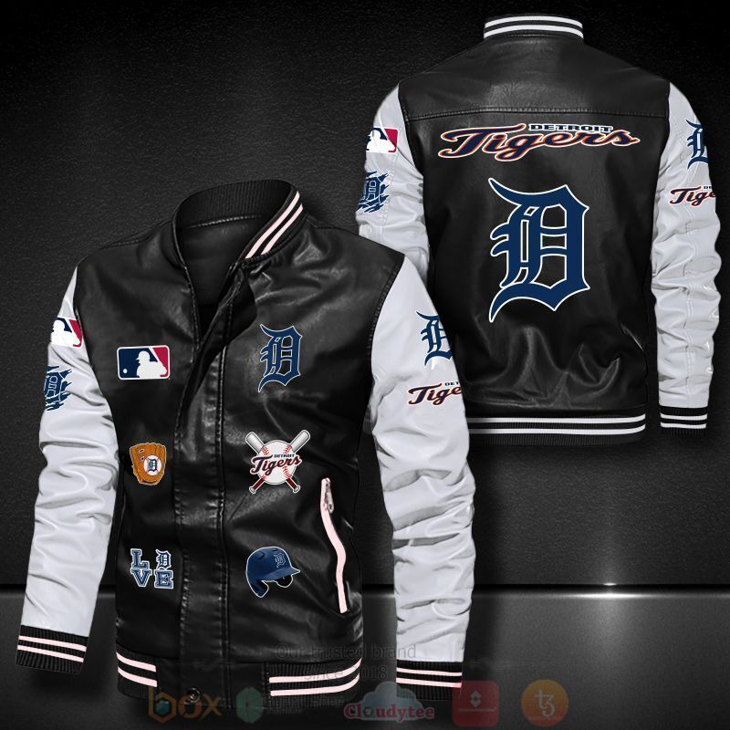 MLB_Detroit_Tigers_Baseball_Team_Bomber_Leather_Jacket