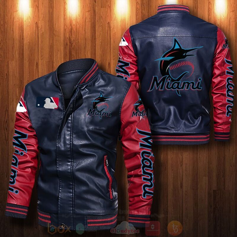 MLB_Miami_Marlins_Bomber_Leather_Jacket_1