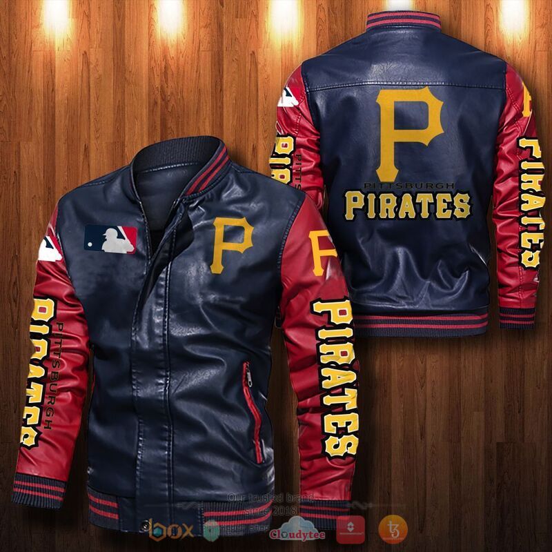 MLB_Pittsburgh_Pirates_Bomber_leather_jacket_1