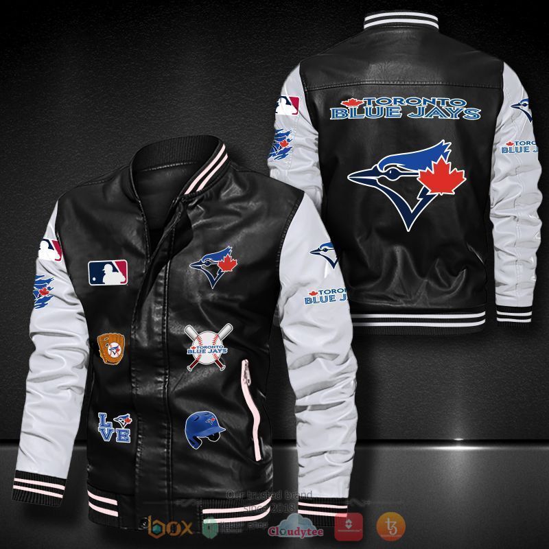 MLB_Toronto_Blue_Jays_logo_team_Bomber_leather_jacket