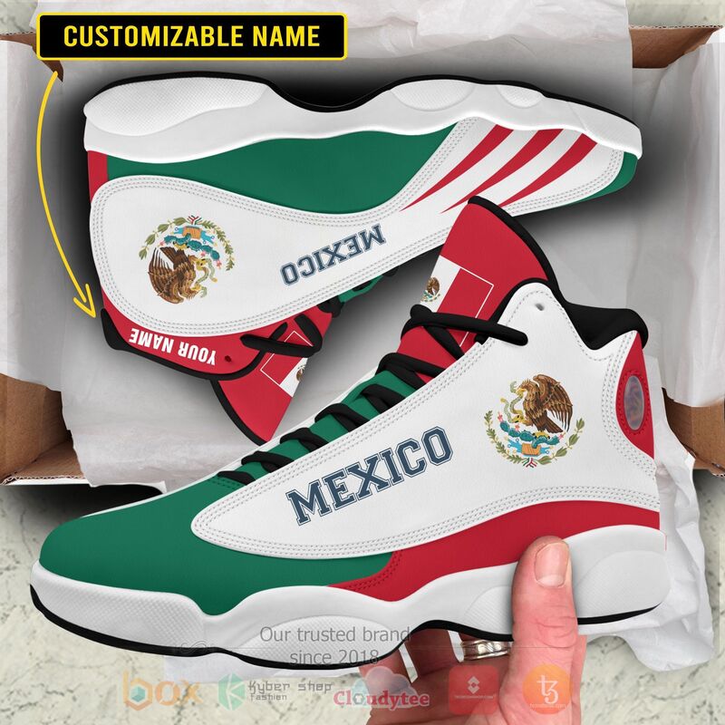 Mexico_Personalized_Red_Green_Air_Jordan_13_Shoes
