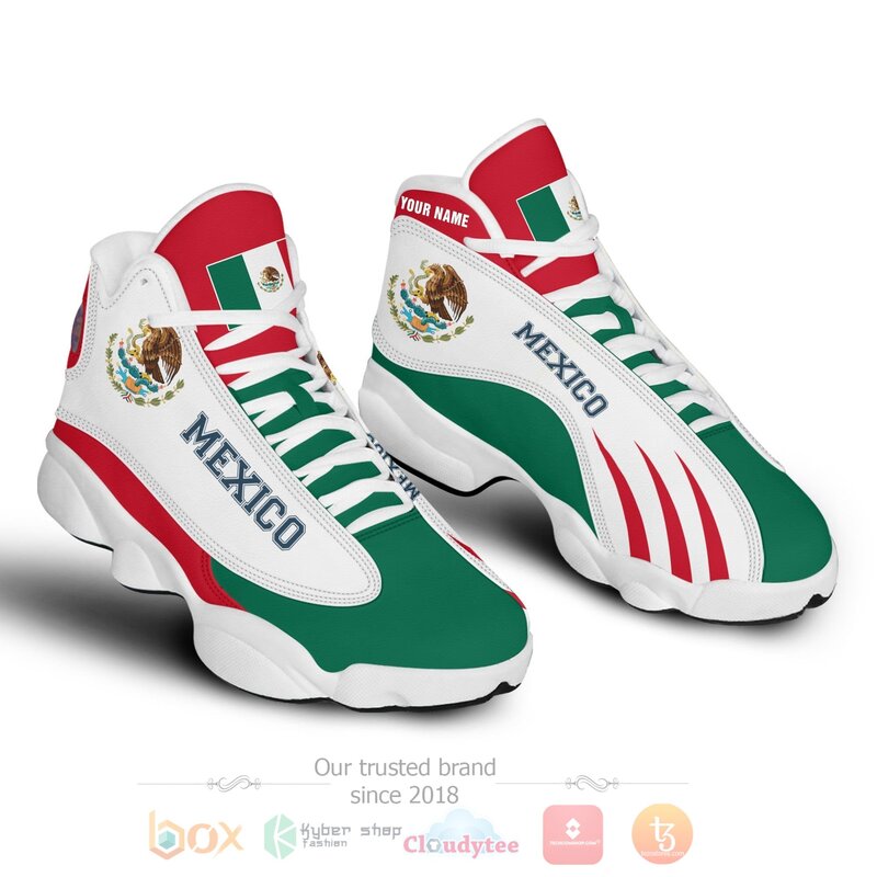 Mexico_Personalized_Red_Green_Air_Jordan_13_Shoes_1