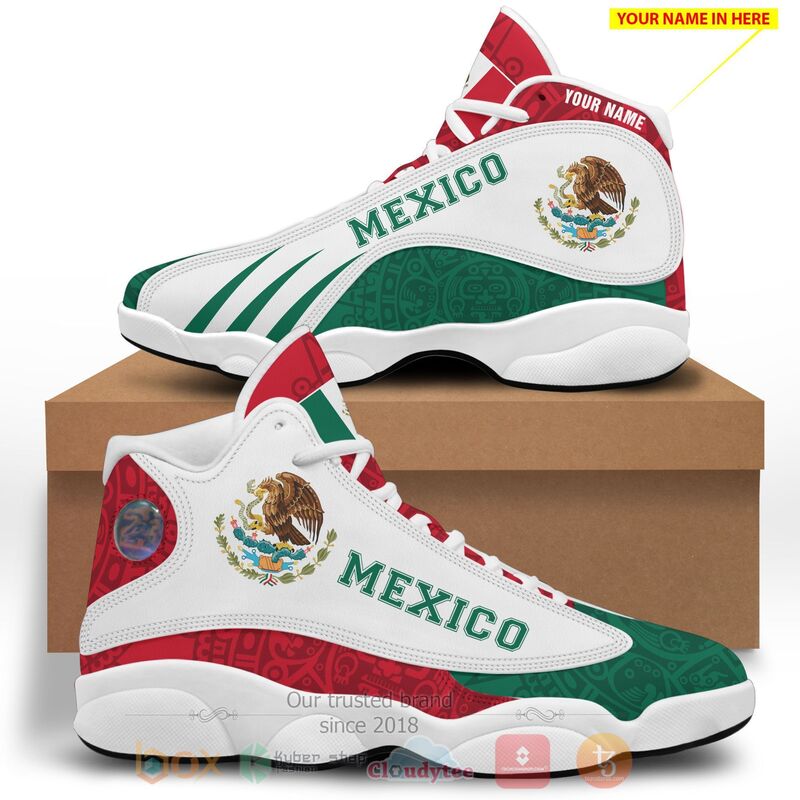 Mexico_Personalized_White_Air_Jordan_13_Shoes_1