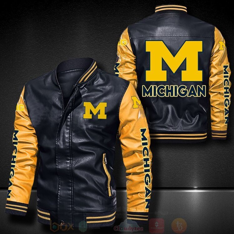 Michigan_Wolverines_football_Bomber_Leather_Jacket