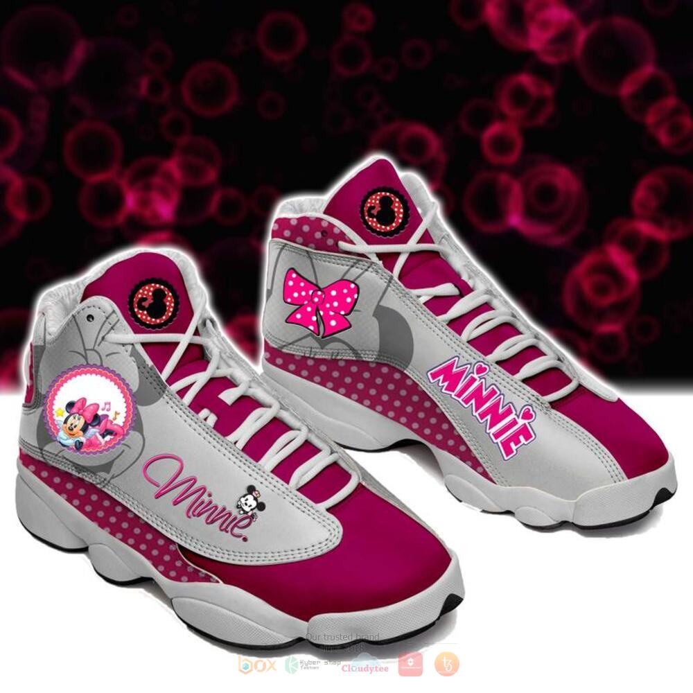 Minnie_mouse_pink_grey_Air_Jordan_13_shoes