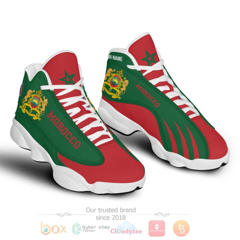 Morocco_Personalized_Green_Air_Jordan_13_Shoes_1