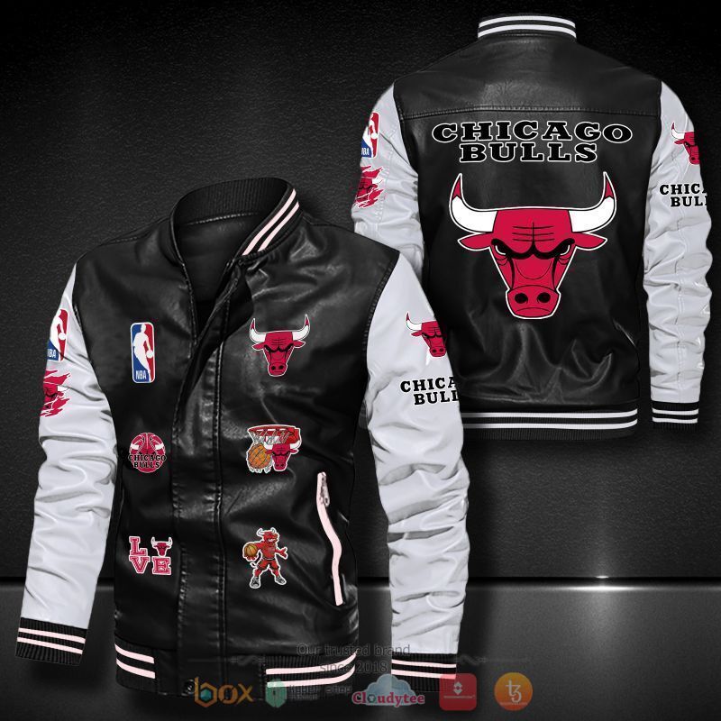 NBA_Chicago_Bulls_logo_team_Bomber_leather_jacket
