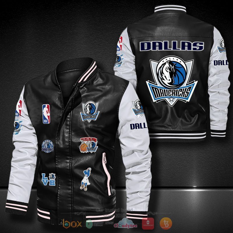 NBA_Dallas_Mavericks_logo_teams_Bomber_leather_jacket