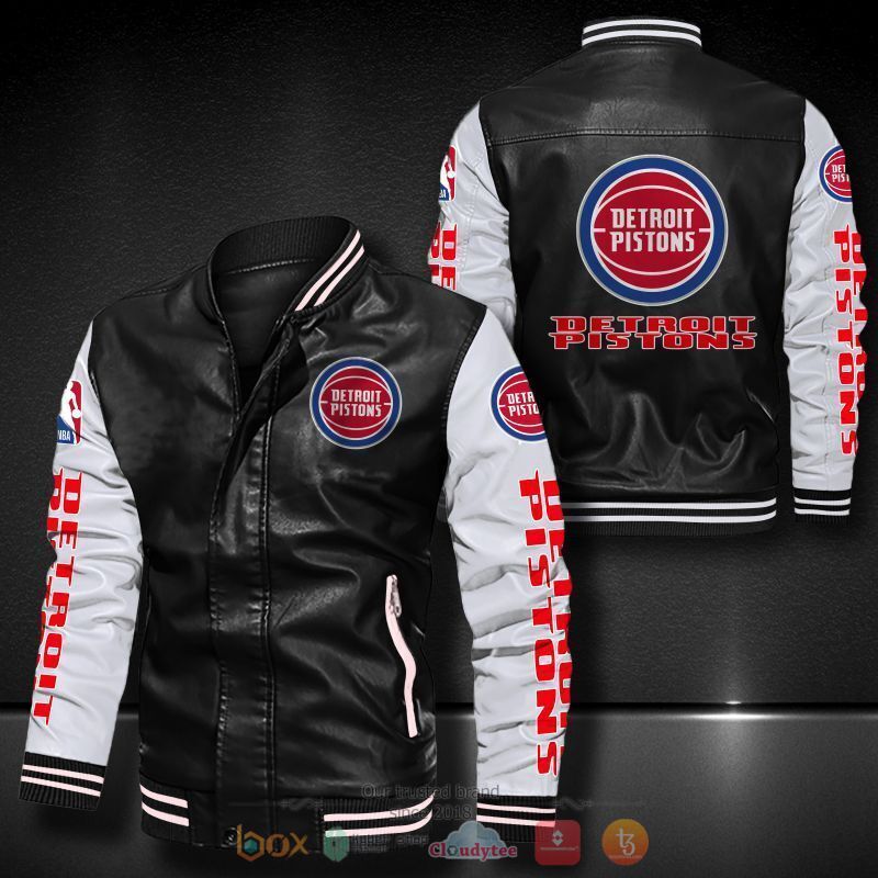 NBA_Detroit_Pistons_Bomber_leather_jacket