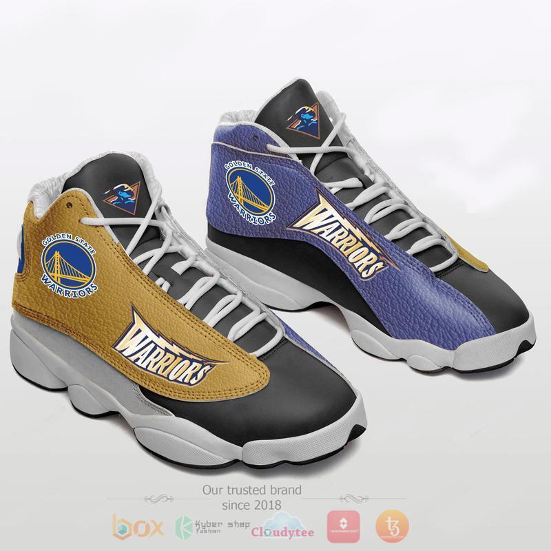 NBA_Golden_State_Warriors_Black_Air_Jordan_13_Shoes