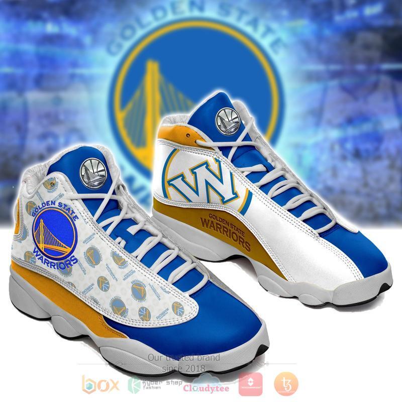 NBA_Golden_State_Warriors_White_Air_Jordan_13_Shoes