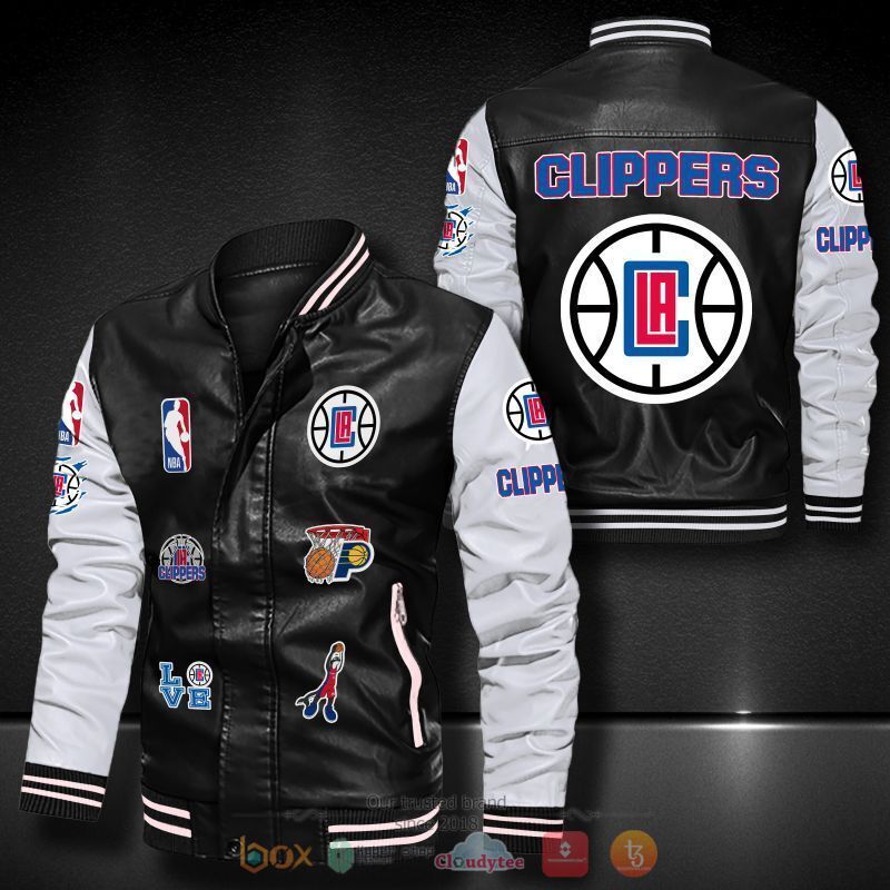 NBA_Los_Angeles_Clippers_logo_team_Bomber_leather_jacket