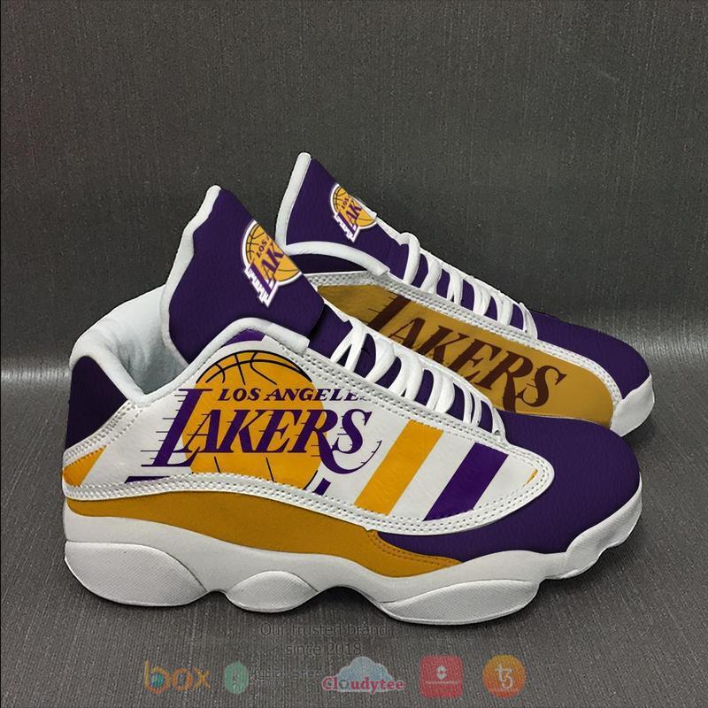 NBA_Los_Angeles_Lakers_Air_Yellow_Purple_Jordan_13_Shoes