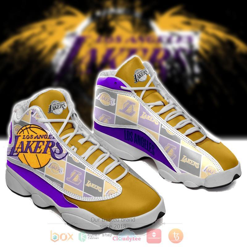 NBA_Los_Angeles_Lakers_Logos_Air_Jordan_13_Shoes