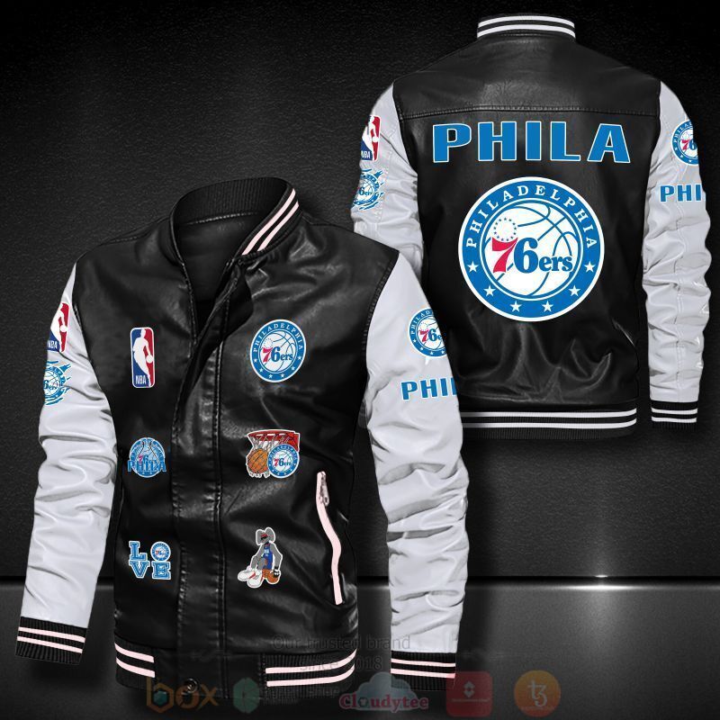 NBA_Philadelphia_76ers_Basketball_Team_Bomber_Leather_Jacket
