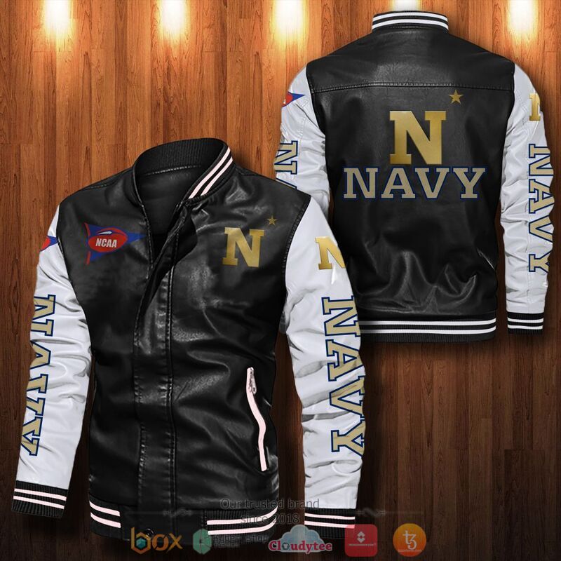 NCAA_Navy_Midshipmen_Bomber_leather_jacket