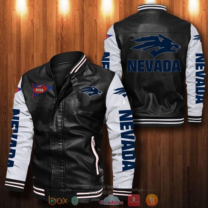 NCAA_Nevada_Wolf_Pack_Bomber_leather_jacket