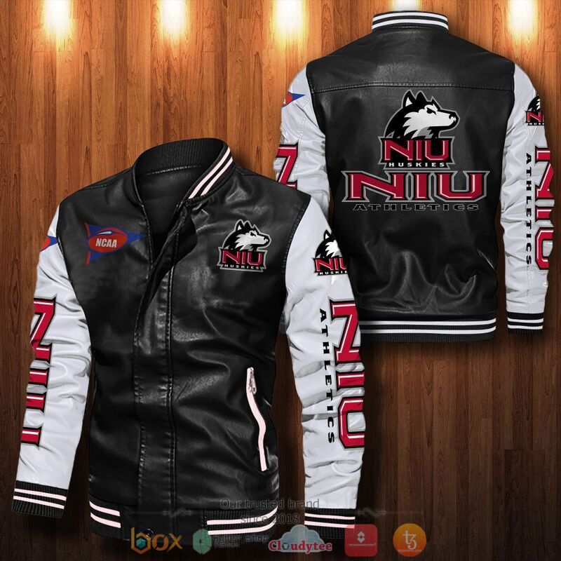 NCAA_Northern_Illinois_Huskies_Bomber_leather_jacket