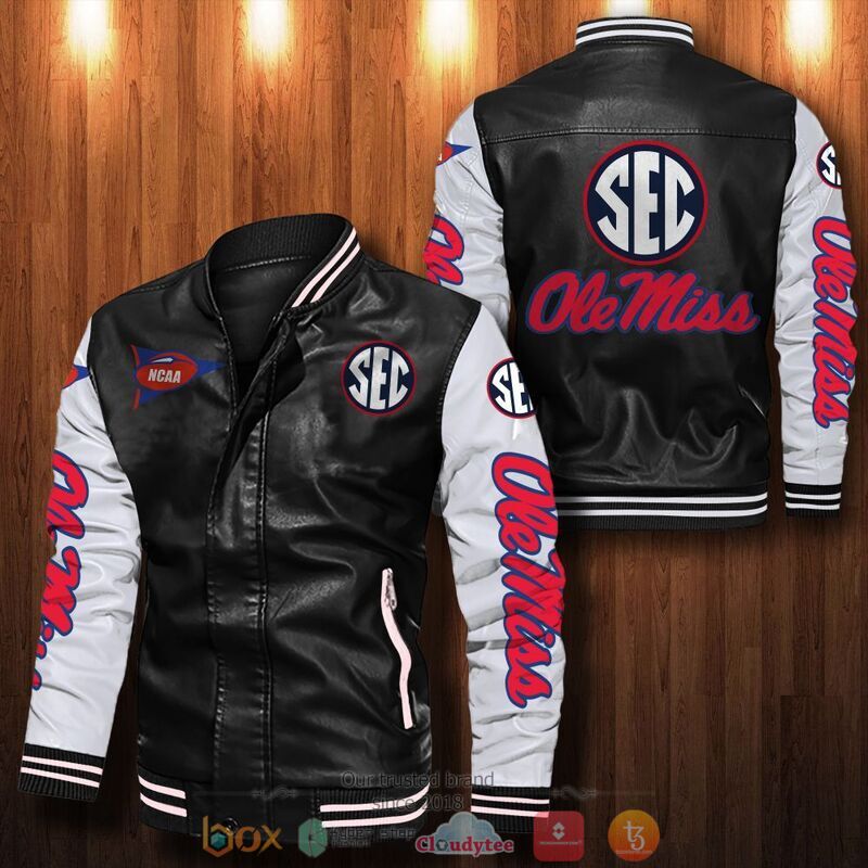 NCAA_Ole_Miss_Rebels_Bomber_leather_jacket